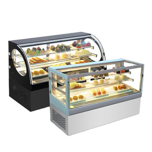 Commercial cake display A cake display cabinet used by bakeries and commercial supermarkets