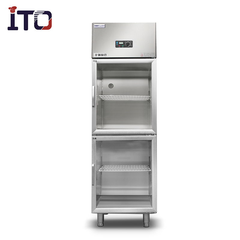 Commercial kitchen chiller refrigerator chest deep freezer work table electric stainless steel display refrigerator freezer