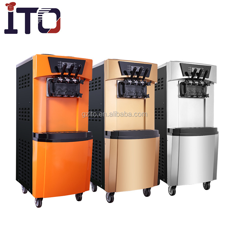 High quality big capacity ice cream machine commercial vertical three flavors soft serve ice cream machine