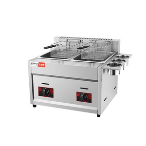 commercial fryer gas Stainless steel gas deep fryer thermostat broasted chicken machine