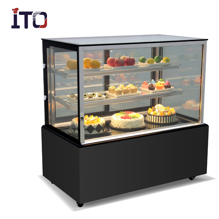 Commercial cake display A cake display cabinet used by bakeries and commercial supermarkets