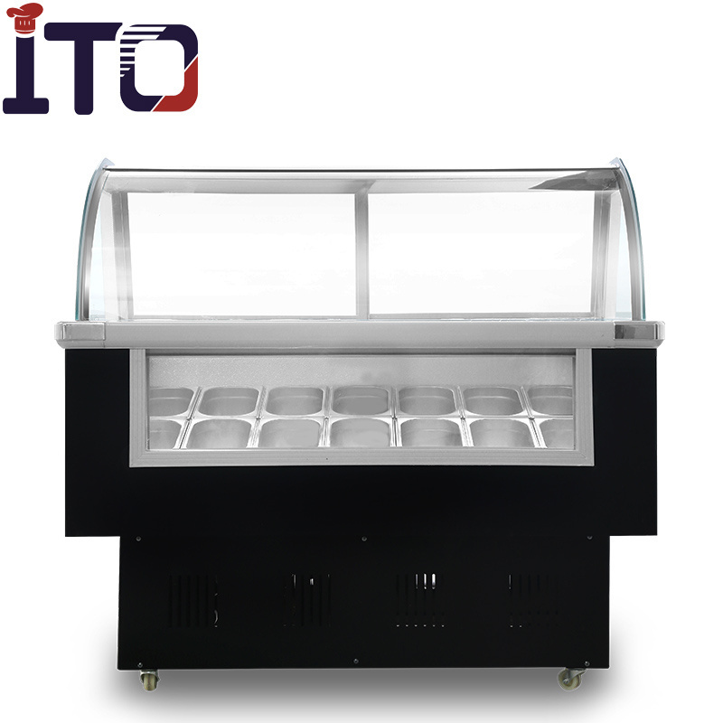 Factory Product Mini Refrigerator Ice Cream Direct Cooling Gelato Display Freezer