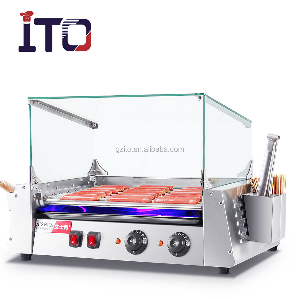 ASQ 007 Commercial Sausage Hot Dog Warmer for Sale /Sausage Hot Dog Vending Machine with glass Cover