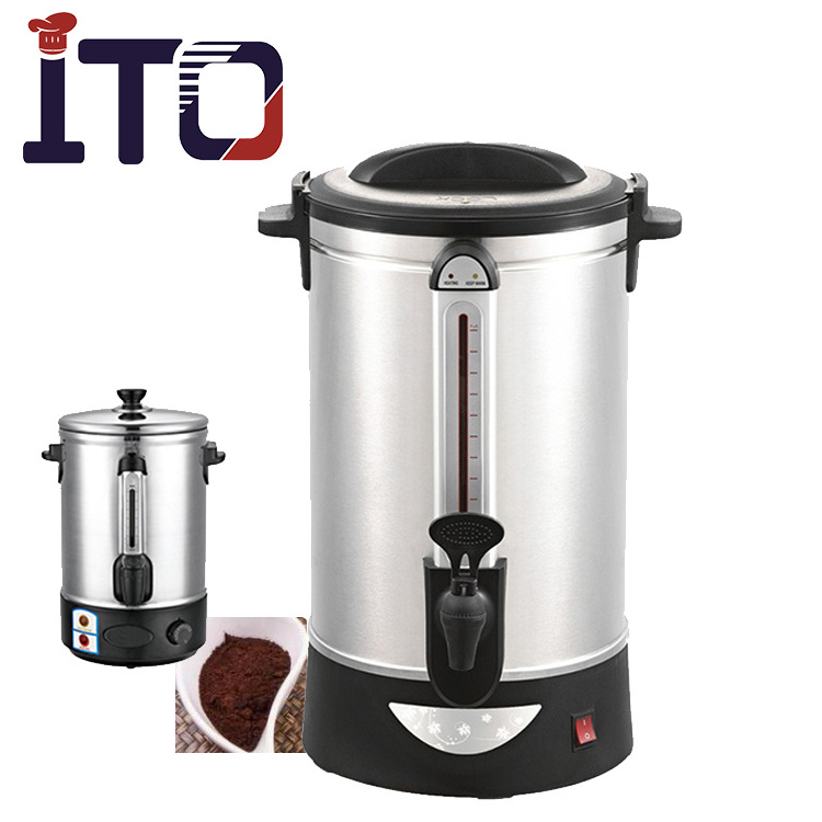 Catering Equipment Convenient Heated Hot Water Boiler Bucket Stainless steel Coffee Dispenser Electric Coffee Urn