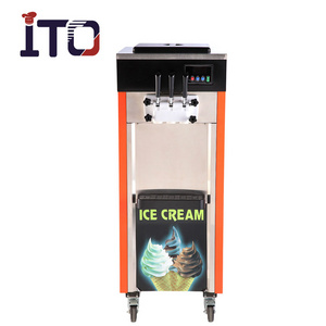 Three Flavor Snack Equipment Soft Ice Cream Maker /Spaghetti Ice Cream Machine