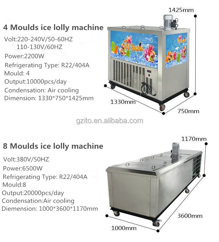 Refrigerator machinery commercial industry ice cream stick machines stainless steel ice lollipop equipment popsicle machine