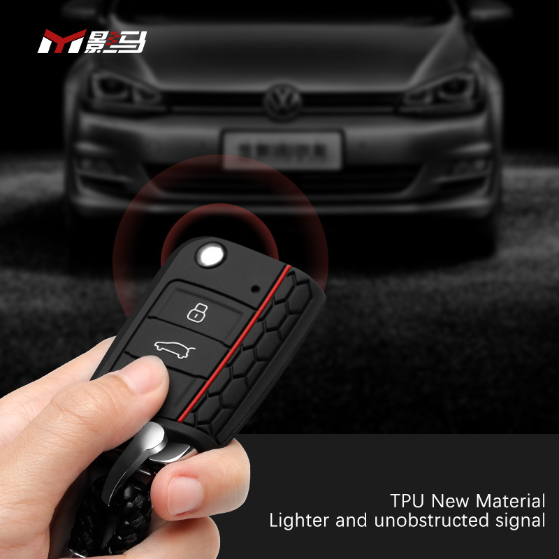 New Arrival Car Accessories High Quality Fashion Style Rubber  Cover Silicone Car Key Case for vw golf7 MK7 MK7.5