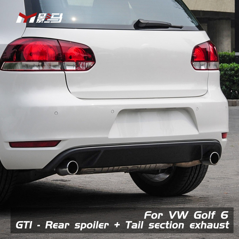 Car Bumpers ABS gti Style Rear Diffuser Lip body kit For vw golf 6 mk6 2008 2009 2010 2011 2012