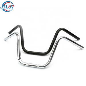 Wholesale Vintage Metal Motorcycle Ape Hanger Handlebar Black Chrome High Rise Motorbike Handlebars 25mm