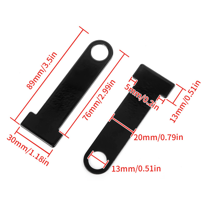 2 PCS Universal Scooter Motorcycle Handlebar Hanged Freely Helmet Strap D-Ring Steel Lock Extensions Anti-theft Lock