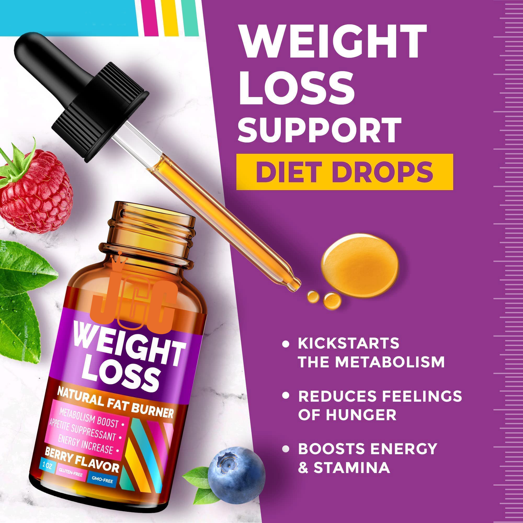 Private Label Weight Loss fell less hungry natural fat burner Metabolism boost appetite supperssant energy incraese vegan drops