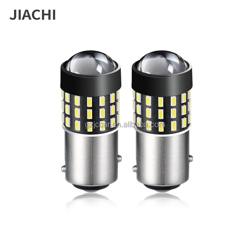 JIACHI FACTORY 1156 BA15S 7506 1073 1095 1141 Led Light Bulb 3014 54 Chipsets 650 Lumen Replace for Signal Back Up Stop RV Light