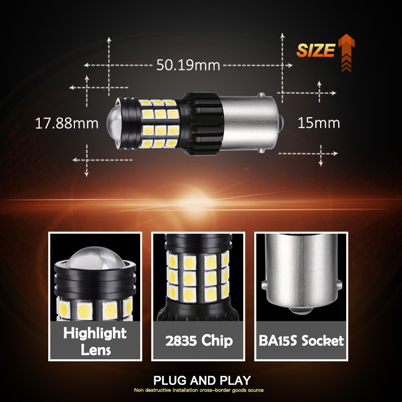 JiaChi Factory Super Bright 3156 3157 Led Switchback Turn Signal 31SMD 2835 Chip Lamps P27W T25 P27/7W Auto Car Tail Bulbs Light