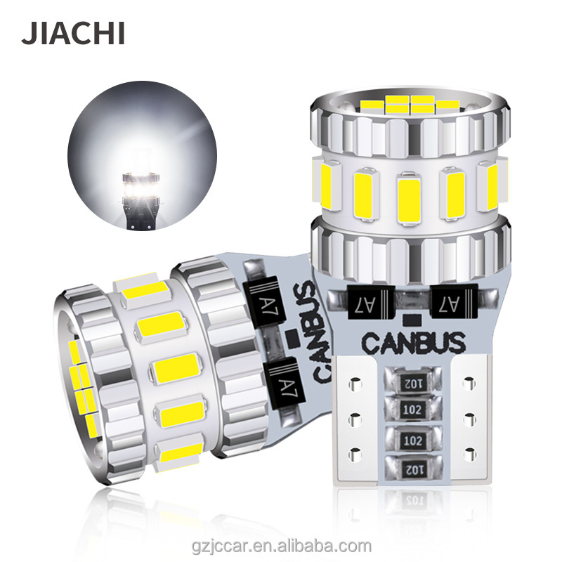 JiaChi High Power Error Free Non Polarity T10 Led Canbus Lights DC12v 24v W5W Bulb 158 168 2825 2827 Wedge Parking Lamp Low Beam