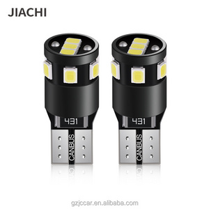 JiaChi High Power Error Free 12v Non Polarity Small Lamp Highlight T10 W5W Led Canbus Bulb Width Reading Light Trunk Pathway LED