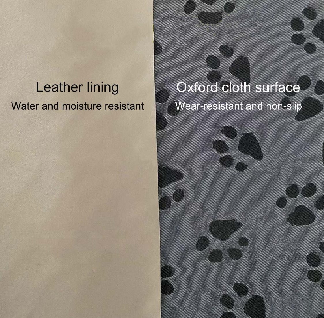 Washable and Wear-Resistant Leather Heating Pad Paw Print Patterned Cat Dog Bed Warmer for Pet Surgery Recovery Car Chair Use