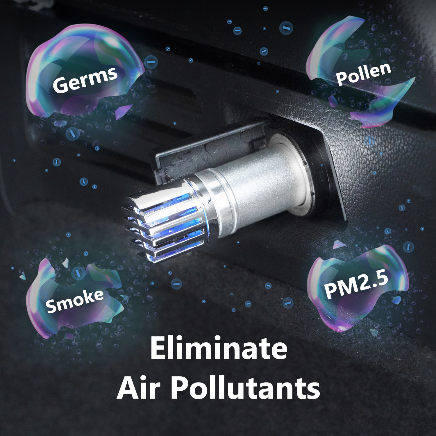 Best Selling Products 2023 In Europe OEM Wholesale Mini Portable Filterless Low Noise Negative Ion Air Purifier For Car