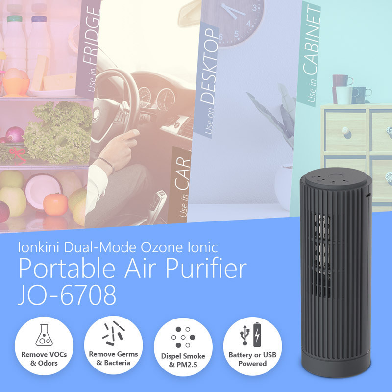 Rechargeable Battery Powered Portable Ozone Generator Air Purifier For Car Home Fridge Toilet