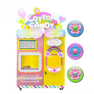 flower cotton candy vending machine fully automatic mini cotton candy vending machine