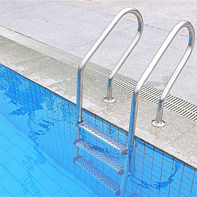 Factory Supply 304 Stainless Steel Portable Steel Pool Escalator 4 Step Swimming Pool Ladder