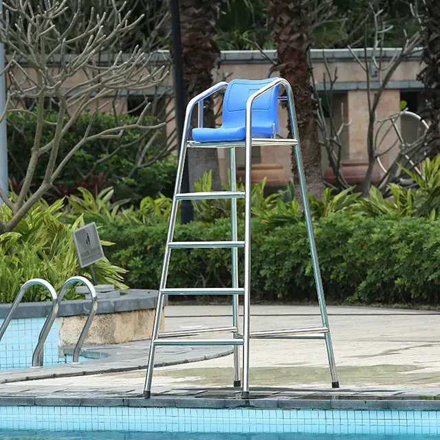 Essential Stainless Steel Swimming Pool Rescue Chair Safety Ladder Accessory for Pool & Aquatic Use