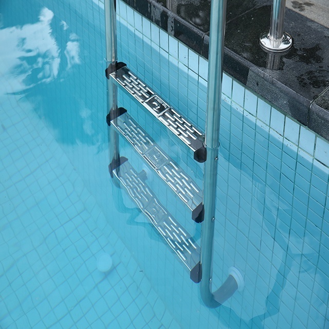 Portable Stainless Steel 2 3 4 5 Step Removable Ground Stairs with Handrail for Swimming Pool Pool Ladder