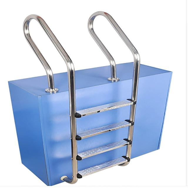 Factory Supply 304 Stainless Steel Portable Steel Pool Escalator 4 Step Swimming Pool Ladder