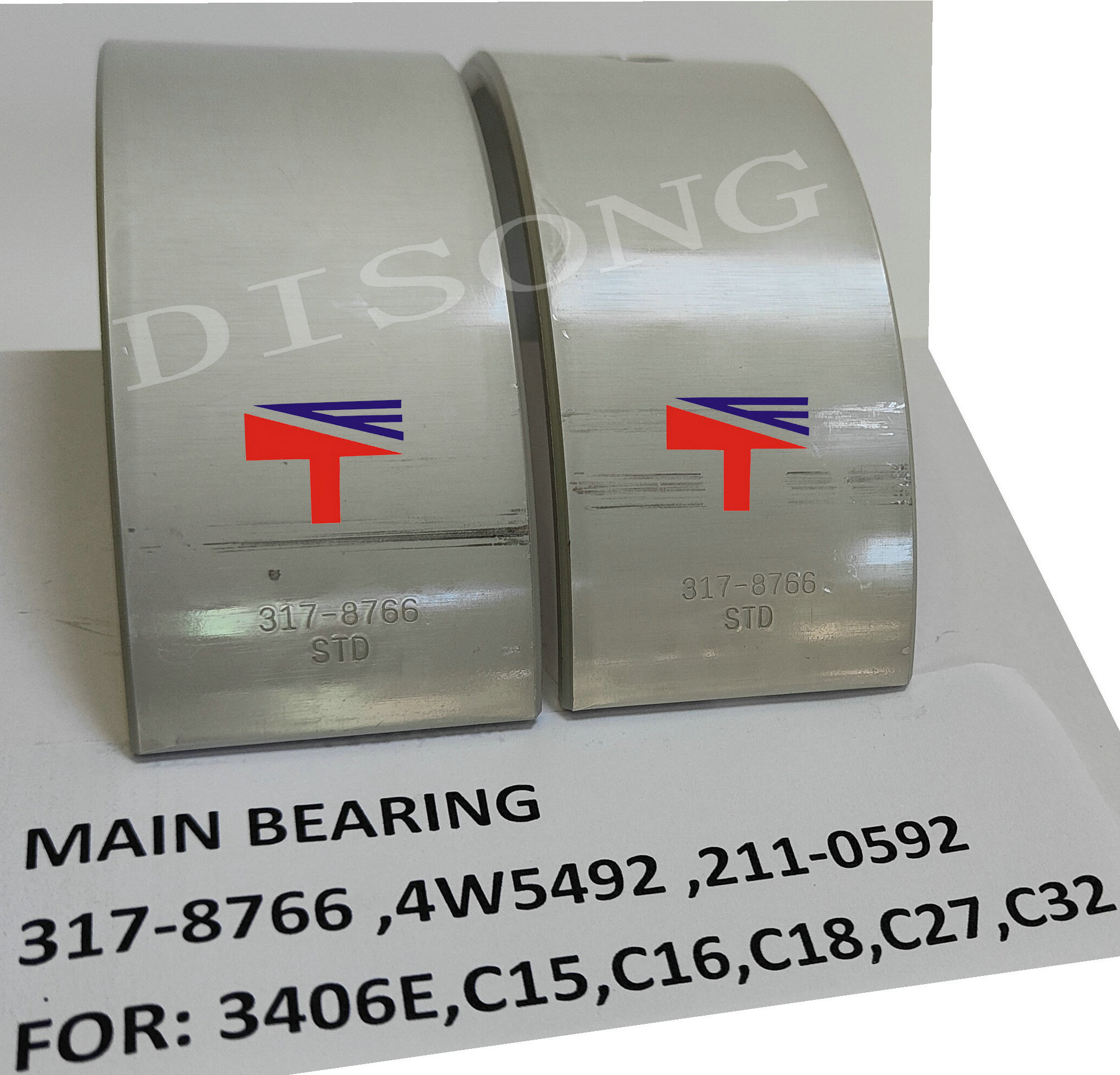 Machinery  Main Bearing 317-8766 for excavator  3406E  3406C 3408E 3412 365C 3456 385B engine BEARING C15  C18