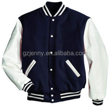 Custom Men No Zipper Jumper Baseball Bomber Varsity Jacket Wholesale