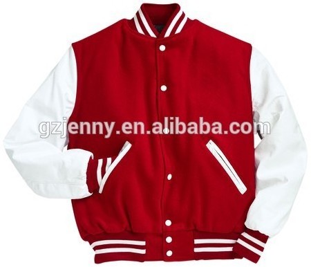 Custom Men No Zipper Jumper Baseball Bomber Varsity Jacket Wholesale