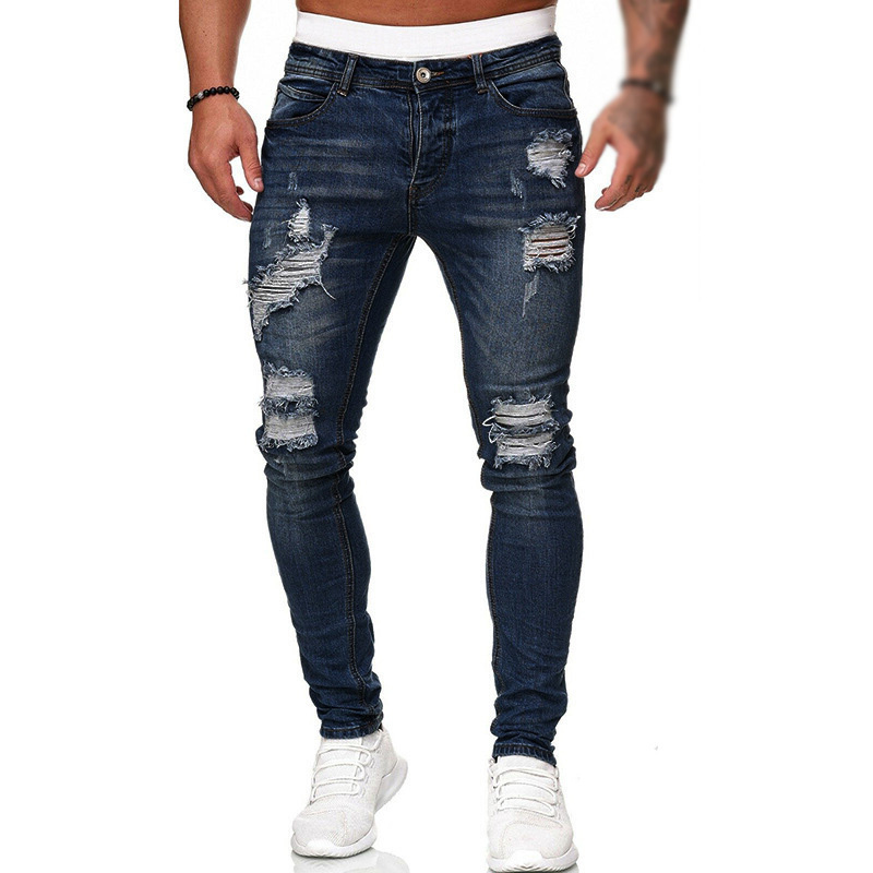 High Quality Loose Fit Stacked Denim, Jeans pants for Men 2023 Street Stretch Skinny Flare Pants/