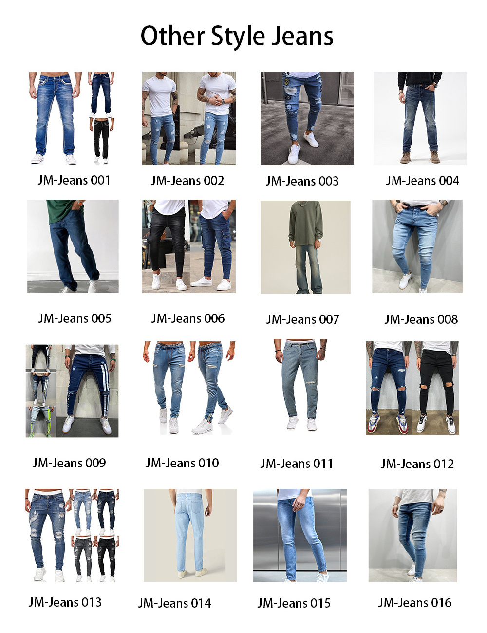 High Quality Loose Fit Stacked Denim, Jeans pants for Men 2023 Street Stretch Skinny Flare Pants/