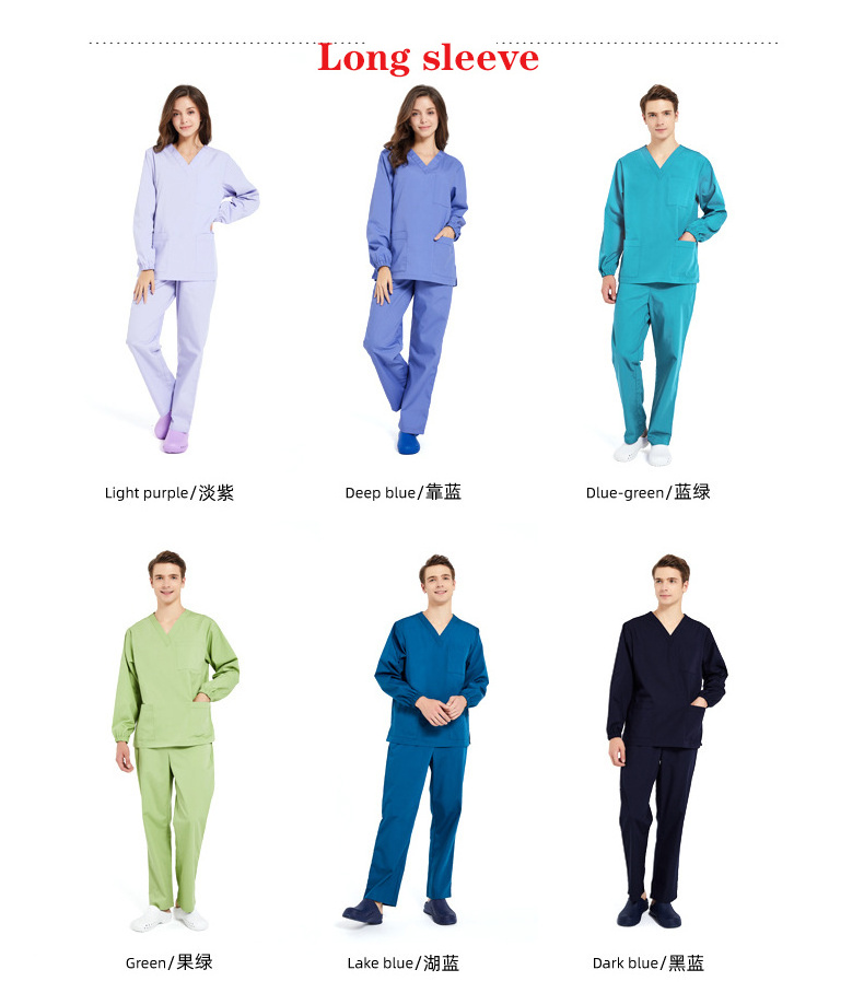 Nursing Uniforms Wholesale Scrubs Medical  Uniform Nurse Scrubs Uniforms Dets Nursing Women Men Set Scrubs