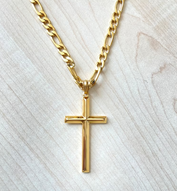 New Fashion Titanium  Silver Black Prayer Choker Cross Pendants For Men gold cross necklaceJewelry Stainless Steel Necklaces