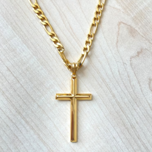 New Fashion Titanium  Silver Black Prayer Choker Cross Pendants For Men gold cross necklaceJewelry Stainless Steel Necklaces