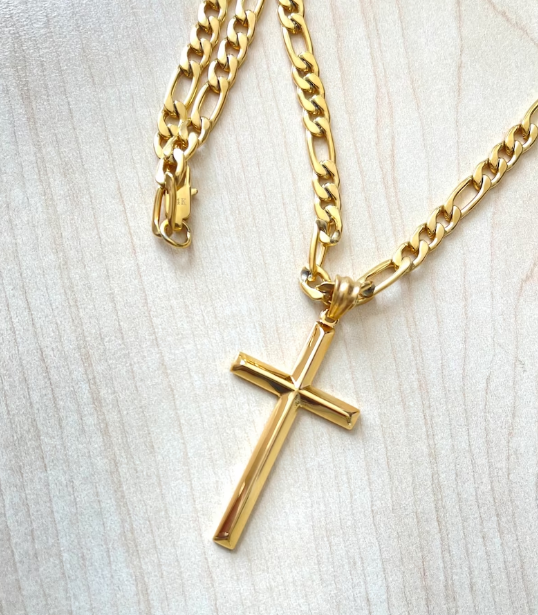 New Fashion Titanium  Silver Black Prayer Choker Cross Pendants For Men gold cross necklaceJewelry Stainless Steel Necklaces