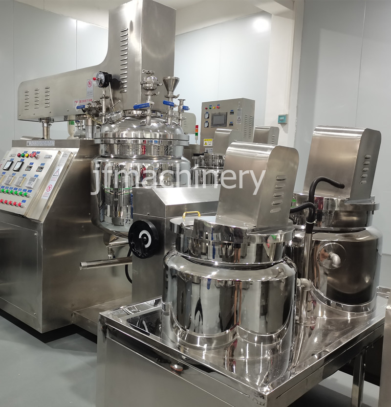 Hydraulic Lifting Vacuum Emulsifying Mixer Machine Liquid Soap Making Machine