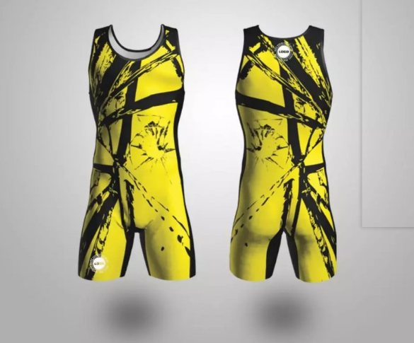 high quality custom sublimation printing man sportswear  wrestling team wear Singlet