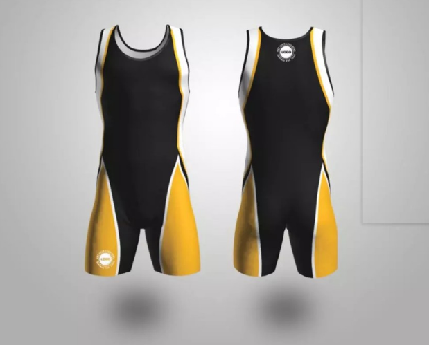 high quality custom sublimation printing man sportswear  wrestling team wear Singlet