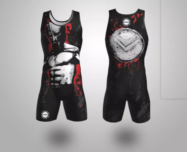 high quality custom sublimation printing man sportswear  wrestling team wear Singlet