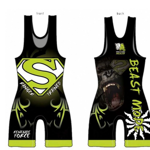 high quality custom sublimation printing man sportswear  wrestling team wear Singlet