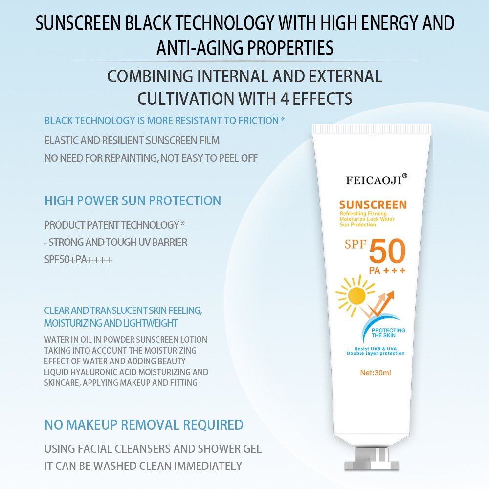 waterproof spf 50 korean Whitening Sunscreen Moisturizer Sunscreen Lotion Lightening Sunscreen cream with Support customization