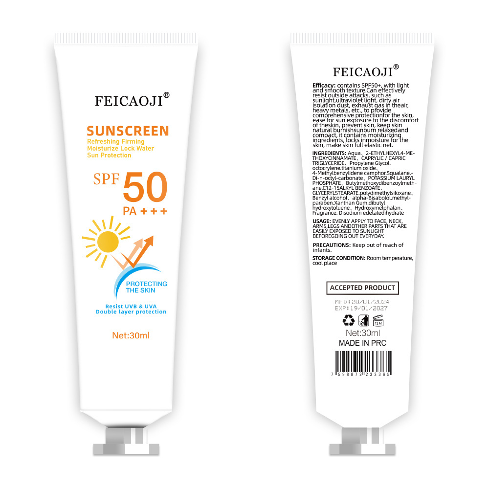 waterproof spf 50 korean Whitening Sunscreen Moisturizer Sunscreen Lotion Lightening Sunscreen cream with Support customization