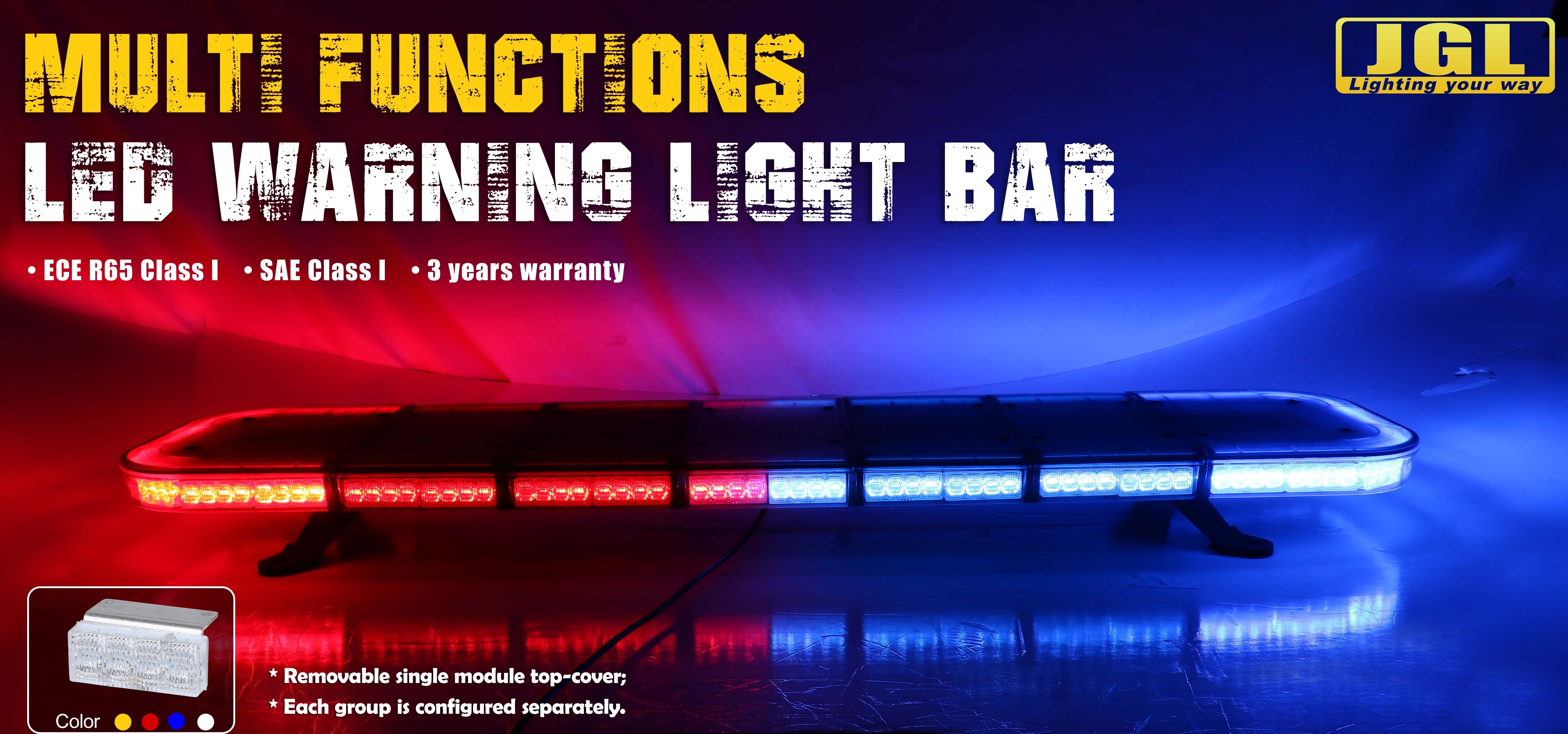 47'' High Visibility Strobe Lights Safety Vehicles Emergency Light Bar R65 Ambulance Light Bar With Traffic Advisor Function