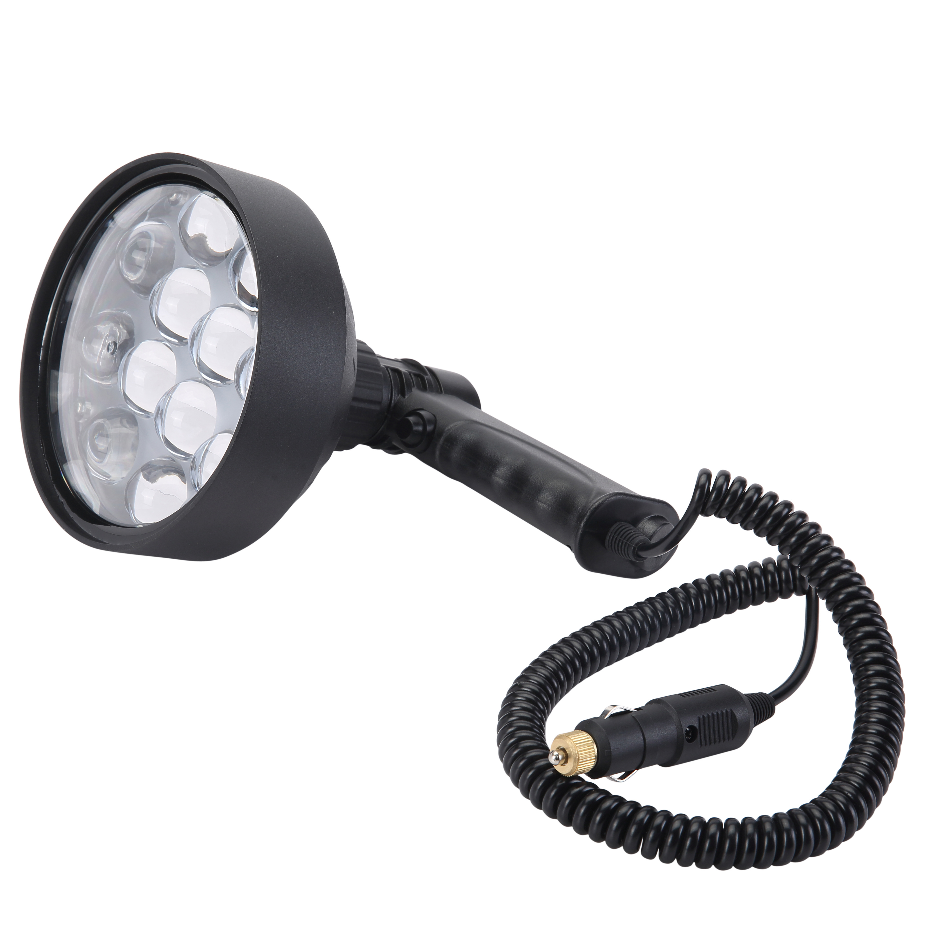 12V high power led handheld spotlight 5JG-NFC150-36W 3500lm LED Hunting spotlight with cigar lighter