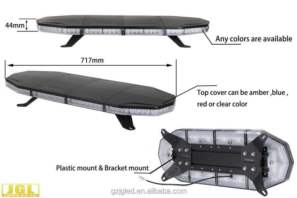 12v 24v  led warning light bar TIR ambulance light bar 19 flash patterns led strobe lights bar