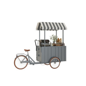 Mobile Food Snack Selling Cart Freezer Outdoor Food Dining Car Reverse Riding Tricycle