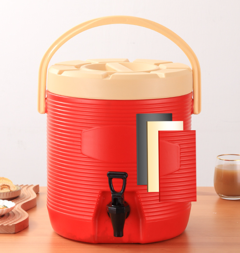 Commercial Milk Tea Food Stainless Steel Insulation Bucket Warmer Container Insulated Beverage Dispenser