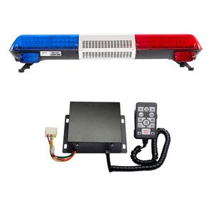 1200MMlightbar with speaker and siren ambulance warning light blue led warning lights red fire truck warning light bar