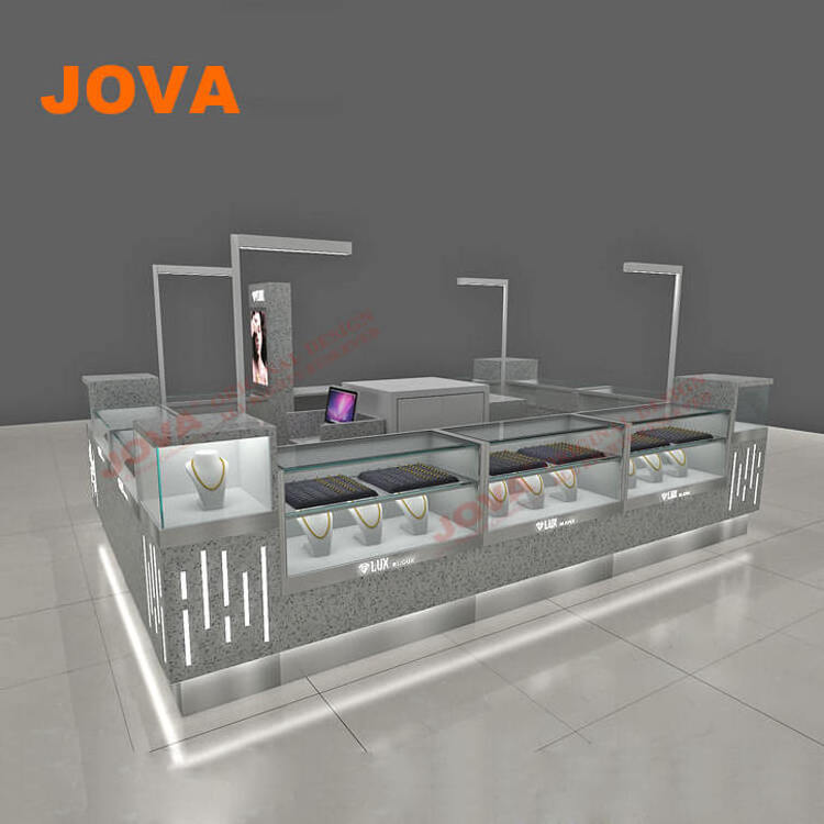 Modern Fireboard Finished Jewellery Shop In Shop Showcase Kiosk Jewelry Kiosk For Sale